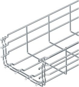 OBO Bettermann Gitterkabelrinne GRM 105 100 in Silber, B/H/L: 100 x 105 x 3000 mm - Bild 1