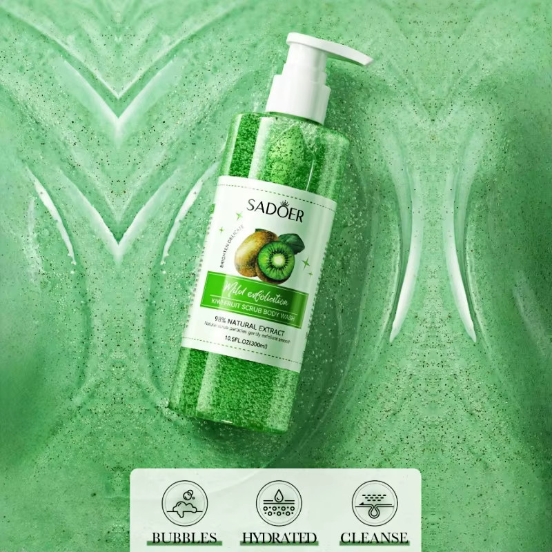 SADOER Kiwi Scrub Duschgel, 300 ml, Unisex - Bild 2