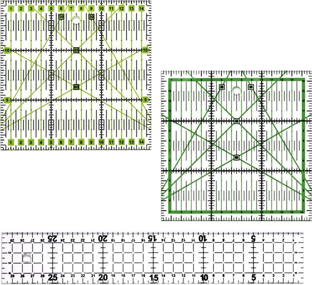 XIEHAIGE Patchwork Lineal aus transparentem Kunststoff mit Anti-Skid Funktion zum Schneiden und Nähen von Kleidung - Bild 1