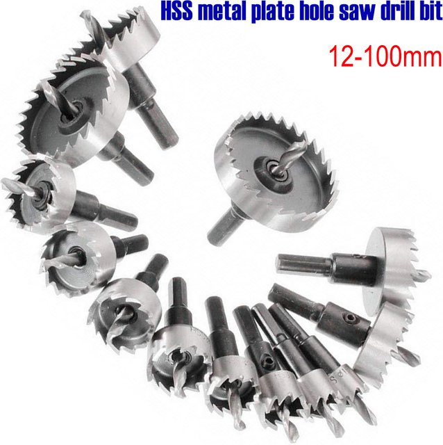 AXE SHAN HSS Metall-Lochsäge Set in Silber für Edelstahl, Eisen, Holz und Kunststoff, Durchmesser: 12-100 mm - Bild 1