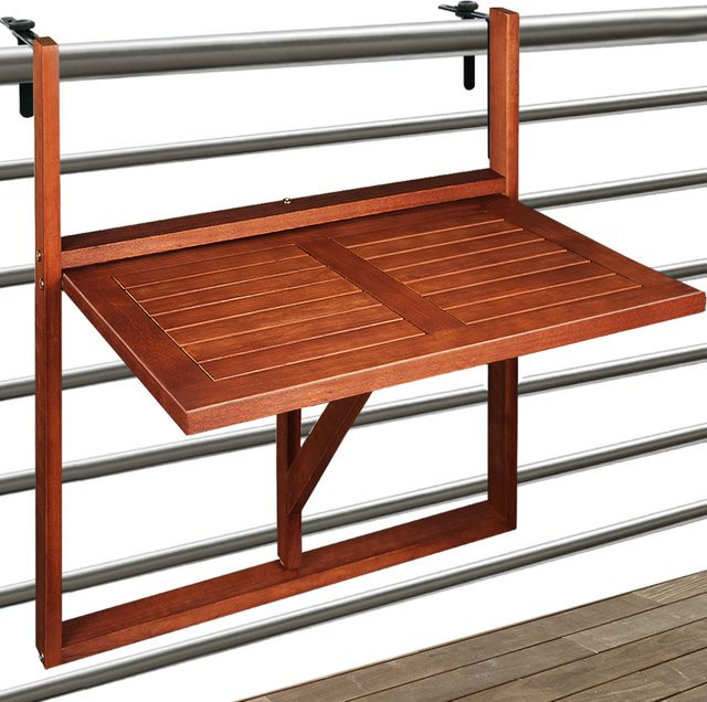 Casaria Balkontisch aus Akazien-Hartholz klappbar braun B/T/H: 87 x 45 x 64 cm - Bild 1