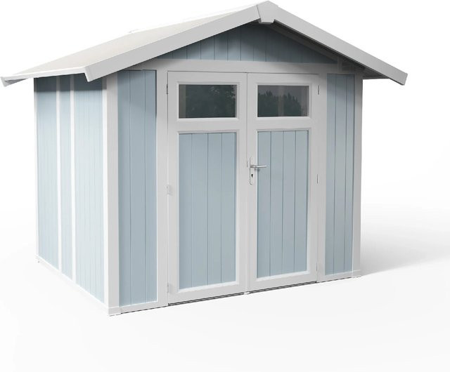Grosfillex Kunststoff Gartenhaus Utility in Graublau mit 4,9 m2 Stellfläche - Bild 1