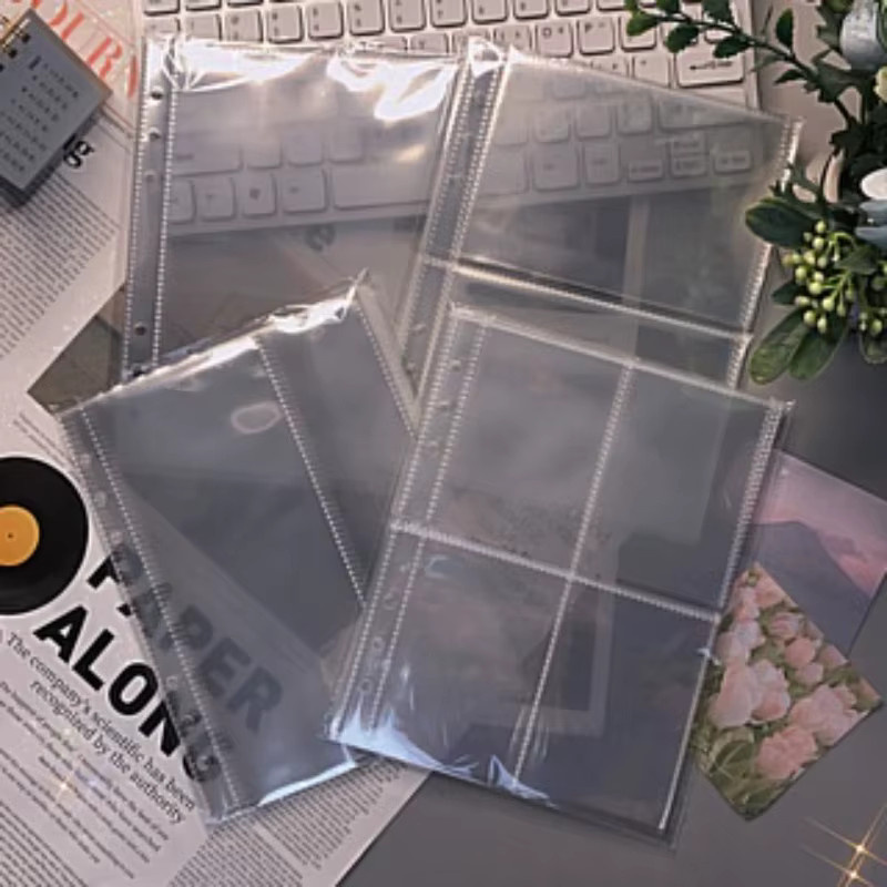 10 Stück A5 Fotoalbum-Hüllen transparent als universelles Nachfüllpack mit 6-Loch-System für lose Blätter und Fotokarten - Bild 2