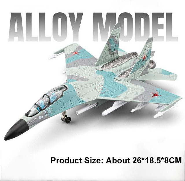 Linyi toy car Su-35 Kampfjet Modell, 1:64, Druckguss Legierung, ab 14 Jahren - Bild 1