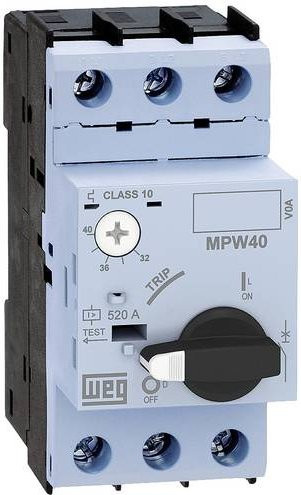 WEG Motorschutzschalter MPW40-3-U040, 40A, 3 Schließer, Grau - Bild 1