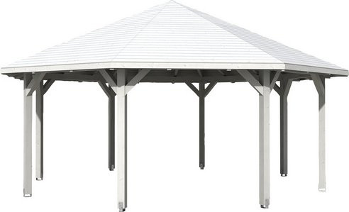 SKANHOLZ Pavillon Nice 4 aus Leimholz in Weiß, B/T: 630 x 630 cm - Bild 1