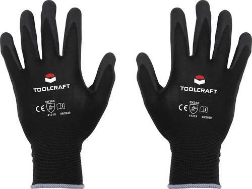 Toolcraft Arbeitshandschuhe aus Polyamid und Nitril in Schwarz, Größe XXL, EN 388 CAT II - Bild 1