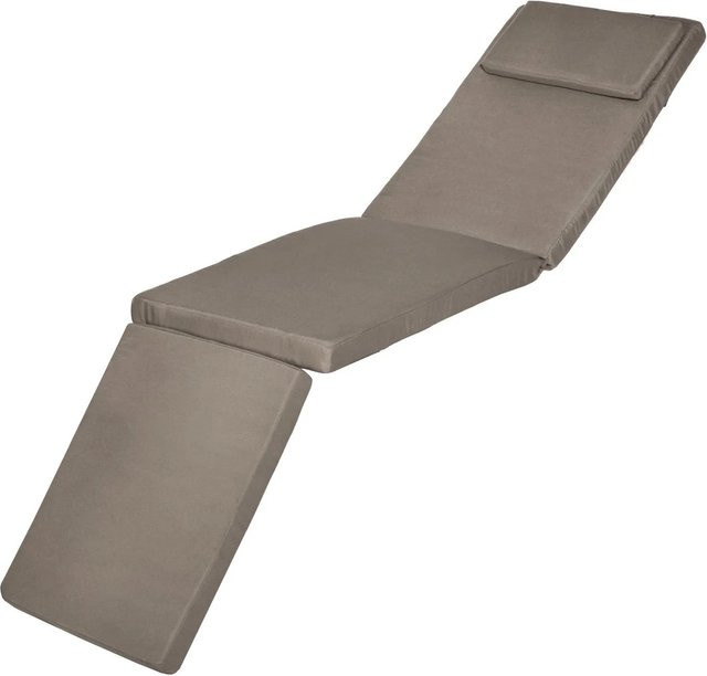 Beautissu LoftLux DC Luxus Deckchair Auflage in Taupe, B/T/H: 175 x 45 x 5 cm - Bild 1