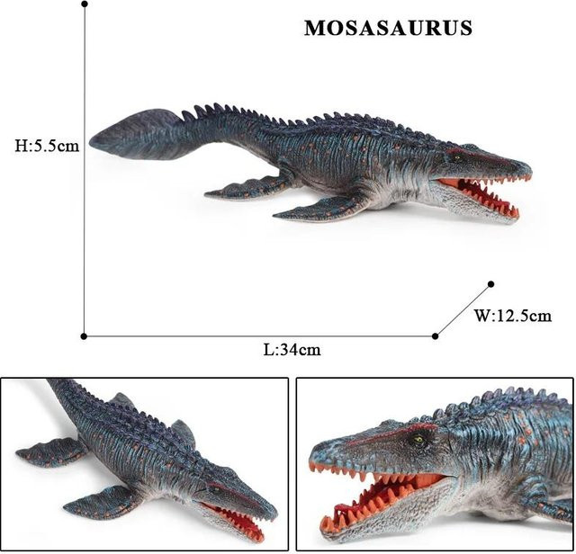Oenux Sealife-Tiermodelle Prähistorischer Mosasaurus Liopleurodon Kronosaurus Actionfiguren aus PVC 3-6 Jahre - Bild 1