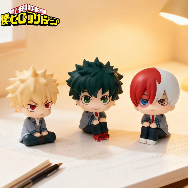 Bandai My Hero Academia Chibi-Figuren, Izuku Midoriya, Tomura Shigaraki, Katsuki Bakugo, Todoroki Shoto, PVC-Sammelfiguren - Bild 1