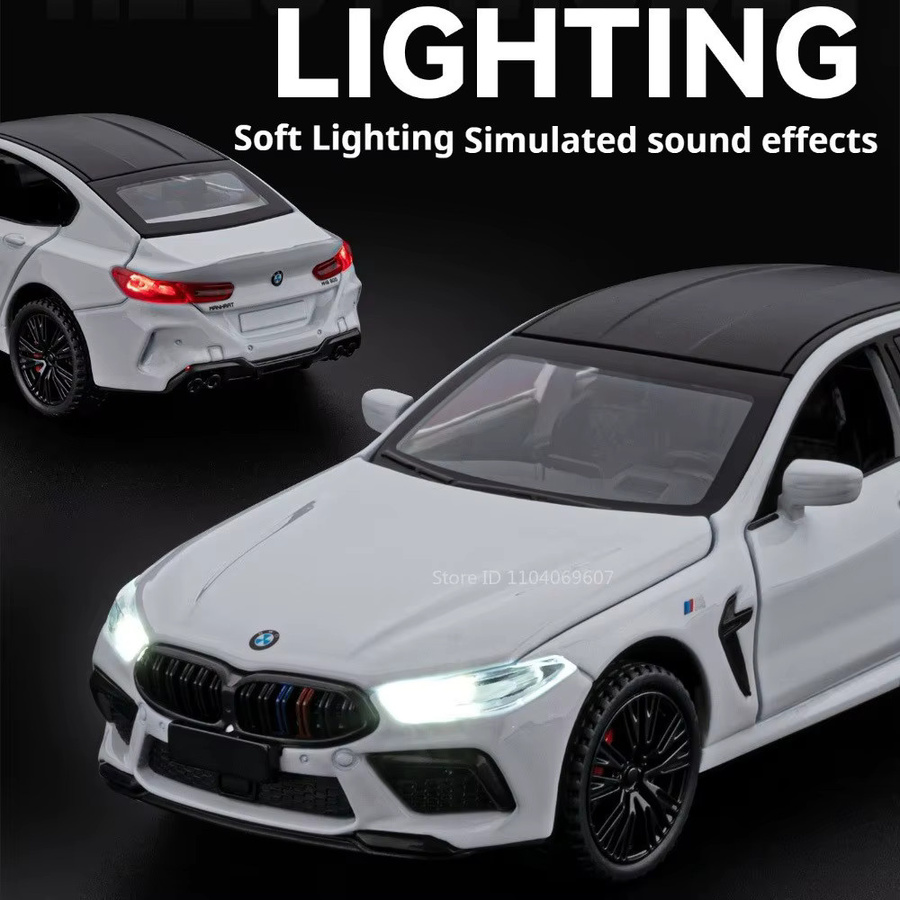 MAKEDA M8 X3M Modell Spielzeug, 1:32, Metall, mit Licht und Sound, Blau - Bild 3