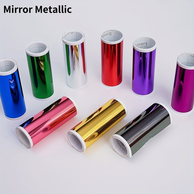 Cricut Smart Chrome Permanent-Vinyl Metallic-Klebevinyl für Cricut Joy, Farbe: Silber oder Gold, Breite: 15,24 cm, Länge: 152,4 cm - Bild 1