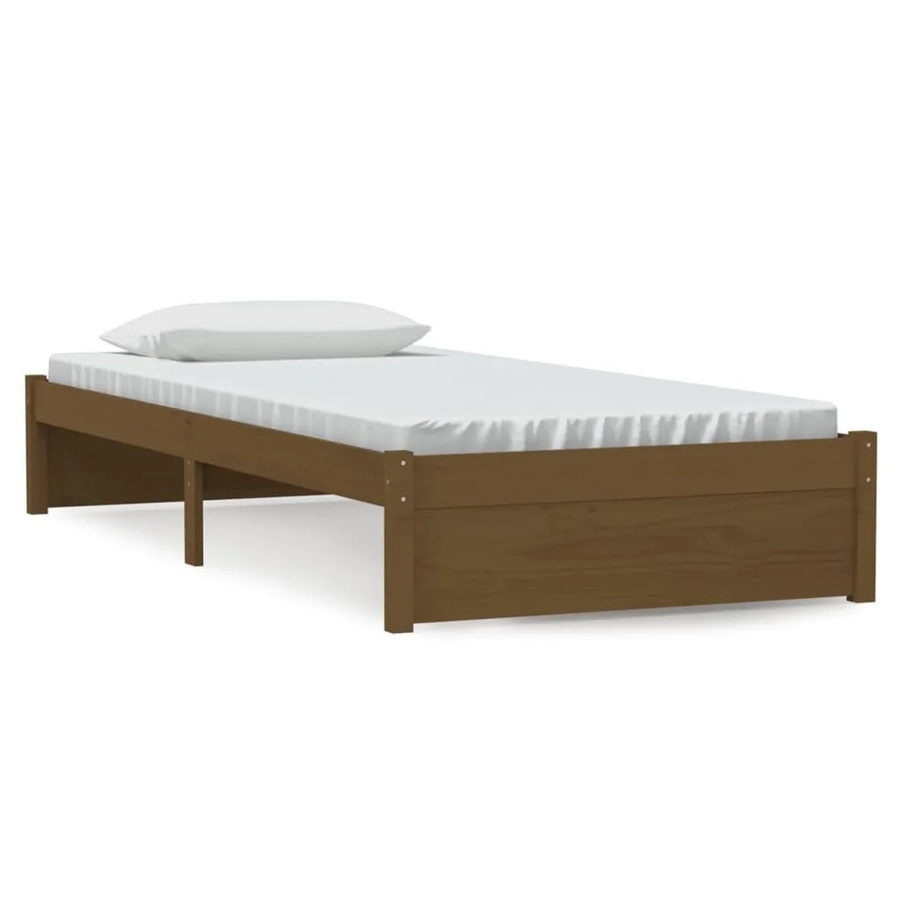 vidaXL Massivholzbett aus Kiefer in Honigbraun B/T/H: 90 x 200 x 95,5 cm - Bild 2