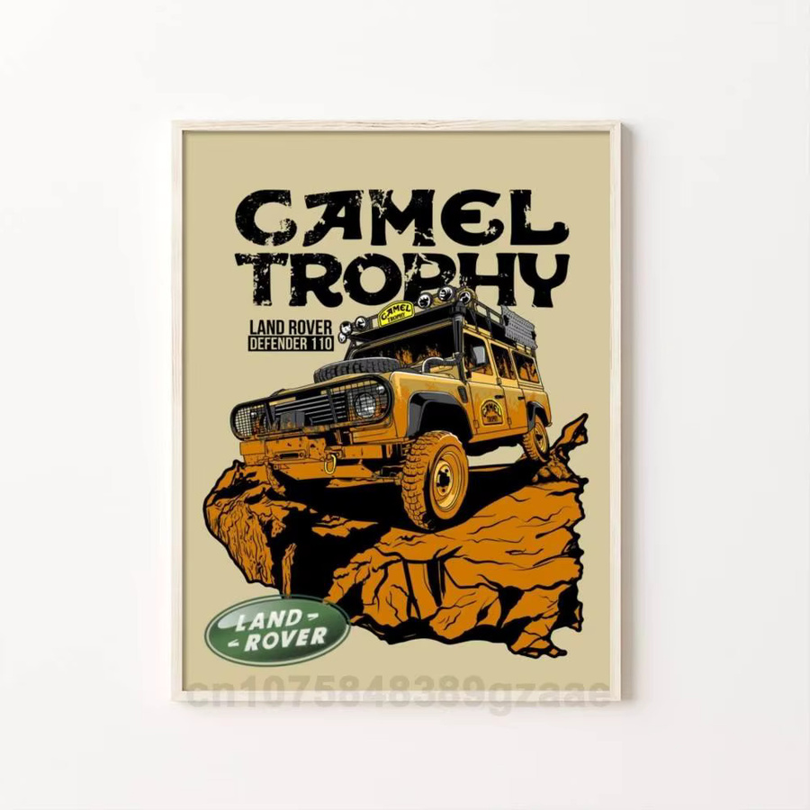 Camel Trophy D-Defender Wandaufkleber Retro Poster in Mehrfarbig für Wohnzimmer und Schlafzimmer - Bild 7