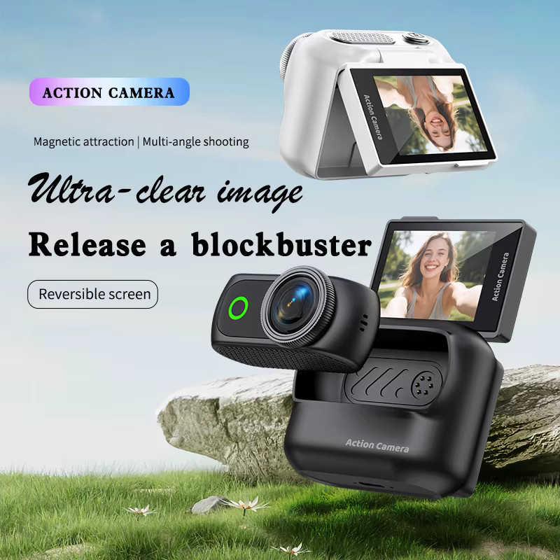OnePlus Magnetische Mini-Actionkamera in Orange mit 4K Ultra-HD für Motorradhelm und Outdoor-Sport - Bild 1