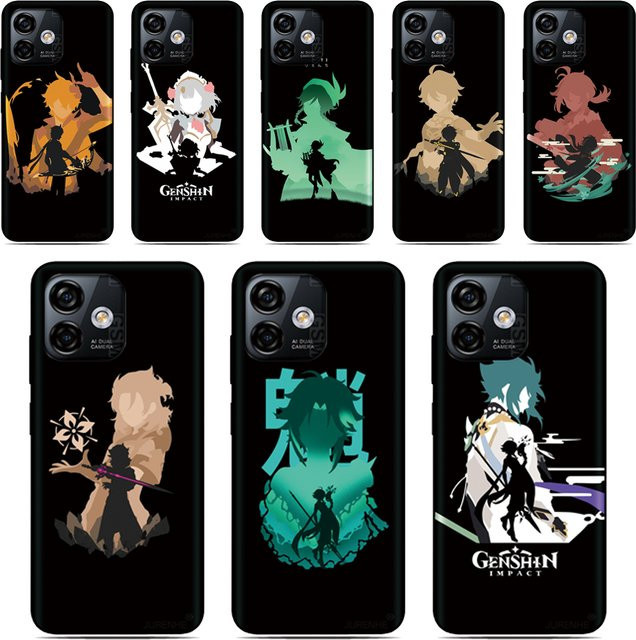 JURENHE Anime Genshin Impact Handyhülle für Motorola Moto G87 G47 G37 G56 G86 G84 G54 G24 G06 G15 Power G04s G8 Lite One Vision Macro Cover - Bild 1