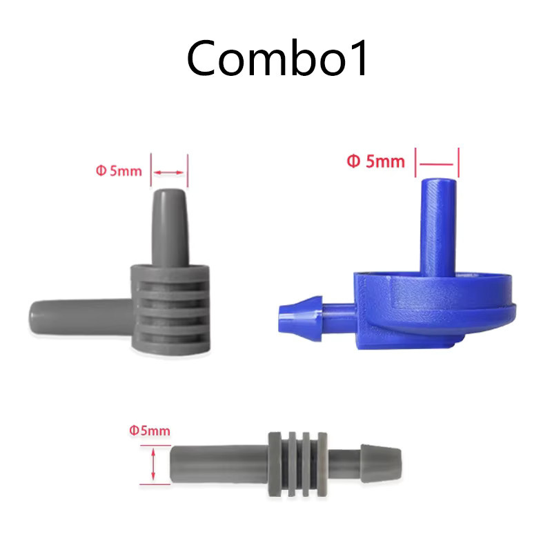 JUSTLANG 2 Stück Luftschlauch-Adapter 5 mm Kegelverbinder für digitale und manuelle Blutdruckmessgeräte und Tonometer-Manschetten - Bild 1