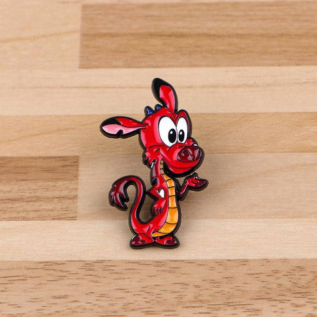 Disney Anstecknadel Rote Drachen-Emaille, Bunt, Damen - Bild 1