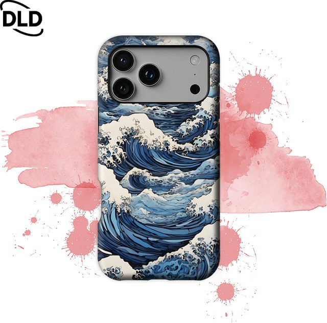 Great Wave Revival Magnetische Handyhülle für iPhone 17 16 15 14 Pro Max Plus, Robuste Einzel- und Doppelschichtige Schutzhülle, Multicolour - Bild 1