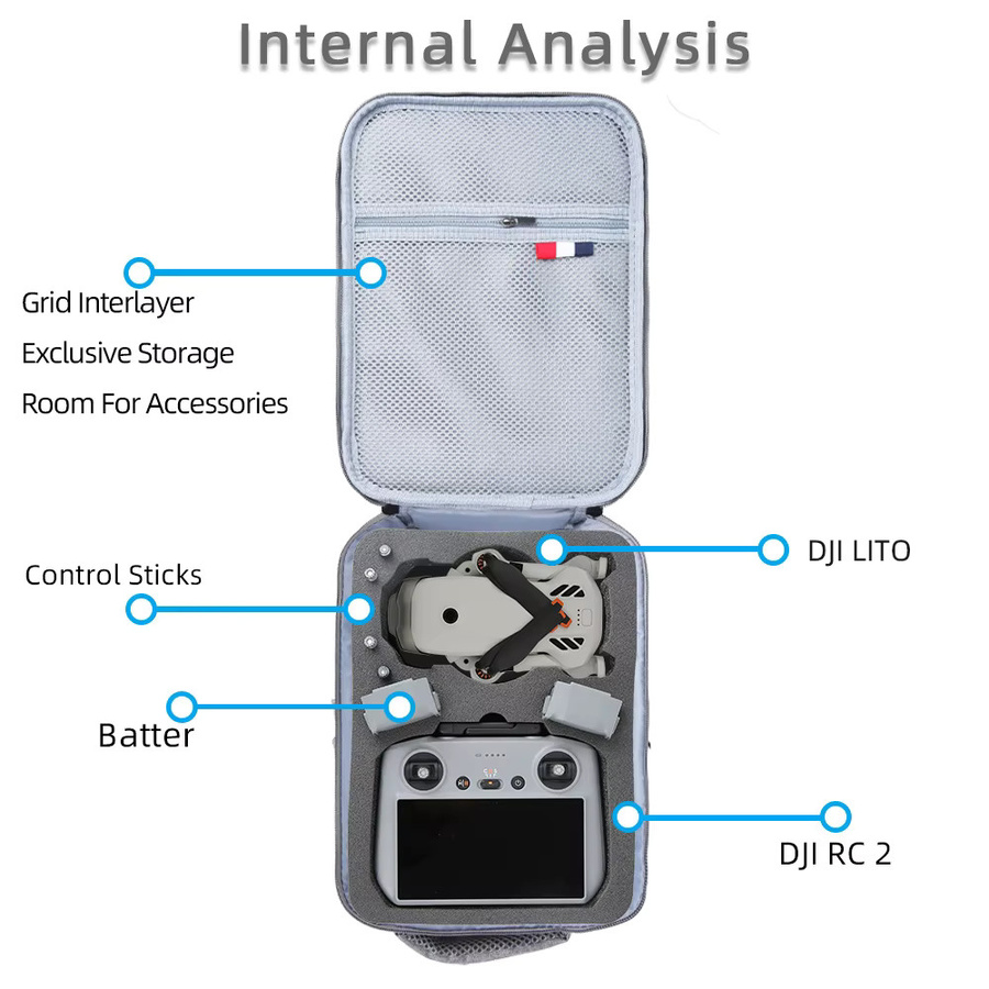 DJI Tragbare Einzelschultertasche für Lito 1/Lito X1 Kamera Tasche in Grau - Bild 2
