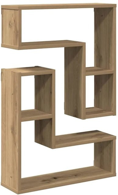 vidaXL Wandregale 2er Set Artisan-Eiche, Farbe Braun, B/H/T: 50 x 50 x 15 cm - Bild 1
