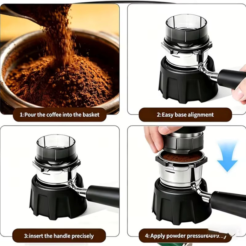 Ninja Silikon-Kaffeestampfer-Basis für Espresso ES601/ES701, Rutschfeste Tampingstation und Siebträgerhalter, Schwarz - Bild 6