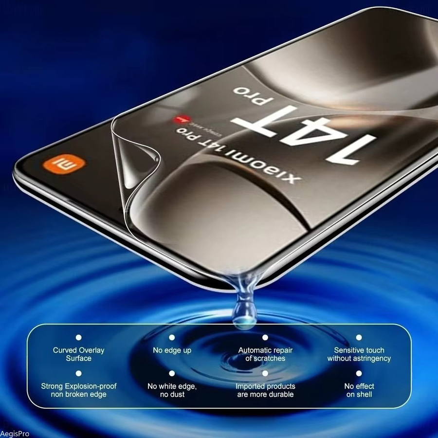 2 Stück Hydrogel-Displayschutzfolie für Xiaomi 15S Pro 14T Pro 13T Pro 13 Ultra 12T, klare Vollabdeckung und kratzfest - Bild 6