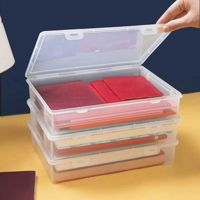 Staubdichte A4-Aktenaufbewahrungsbox aus transparentem Kunststoff für Dokumente und Zertifikate - Bild 1