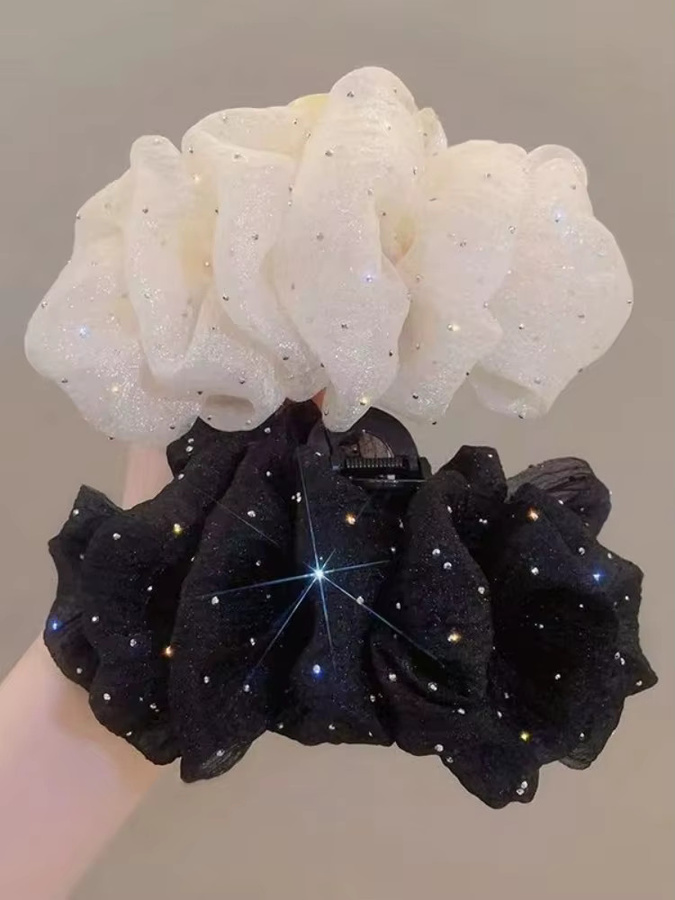 ZYFHTT Haarspangen mit Glitzersteinen und Netzgewebe, Damen - Bild 4