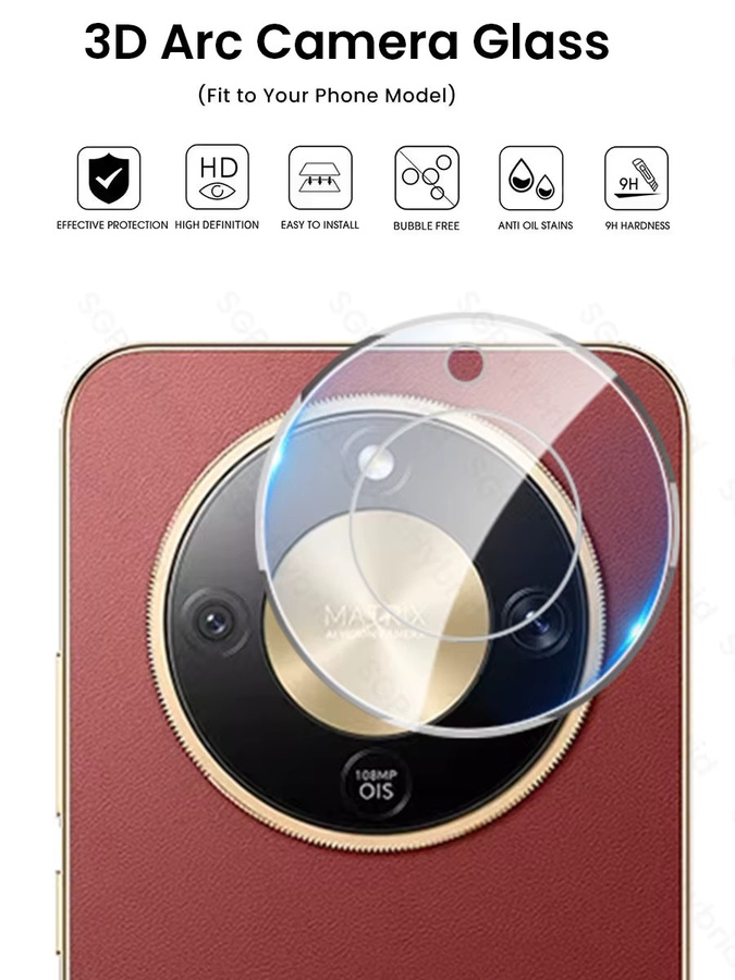 3er-Set Honor X9d und Magic8 Lite Kamera-Schutzfolie aus klarem Kristallglas für die Objektivabdeckung, transparent - Bild 7