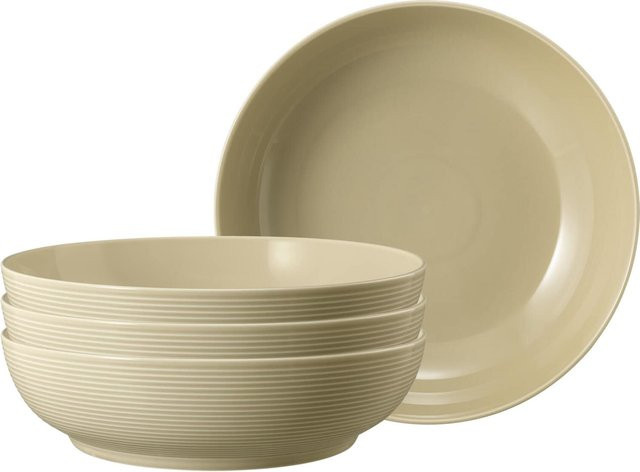 Seltmann Weiden Foodbowls Beat Color Glaze aus Porzellan, Beige, 4er Set, Durchmesser: 25,5 cm - Bild 1