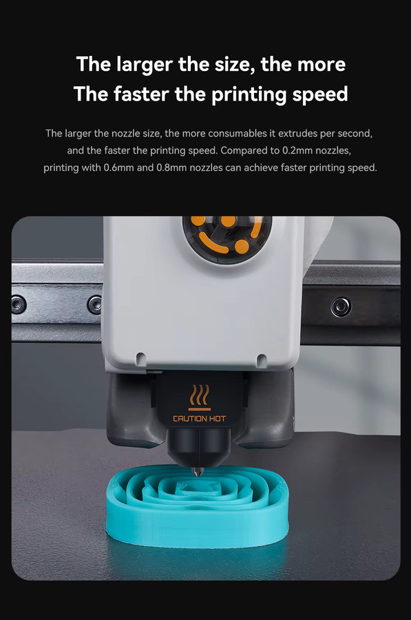 Bambu Lab Hotend Kit für A1 und A1 Mini mit gehärtetem Stahl Düsen in 0,2 mm, 0,4 mm, 0,6 mm und 0,8 mm für FDM 3D-Drucker - Bild 3