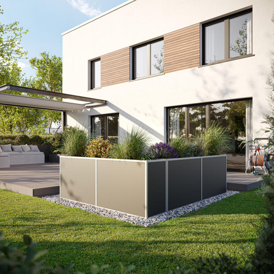KGT Aluminium-Hochbeet 210 in Silber, B/T/H: 45 x 205 x 77 cm - Bild 2