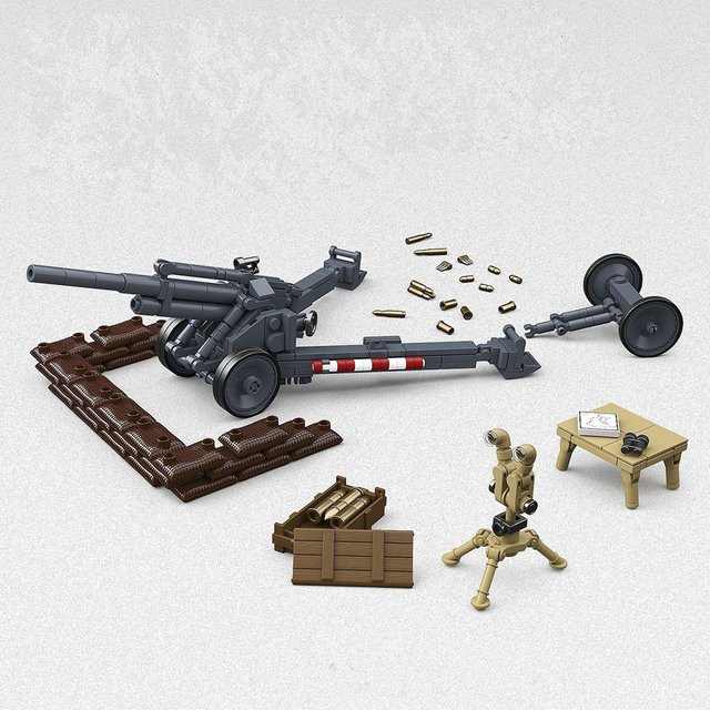 HYMILENARIO Weltkriegs-Armee Militär-Soldaten, Haubitzen-Modell Bausteine, 15cm - Bild 1