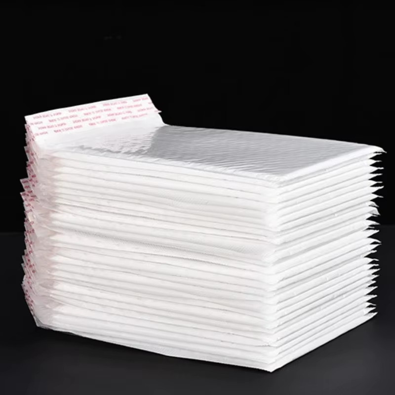 Selbstklebende weiße Poly-Luftpolstertaschen mit Schaumstoffpolsterung für den professionellen Versand - Bild 4