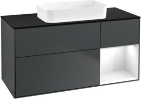 V&B Waschtischunterschrank Finion mit Wandbeleuchtung in Weiß lackiert, B/T: 120 x 60 cm - Bild 1