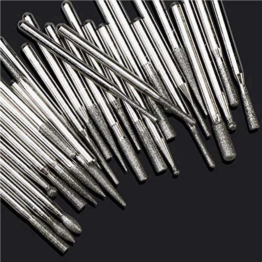 PHYHOO Diamant Gratbohrer Set mit 90 Stück für Glas, Edelstein und Metall, Farbe Silber, Schaft 1/8 Zoll - Bild 4