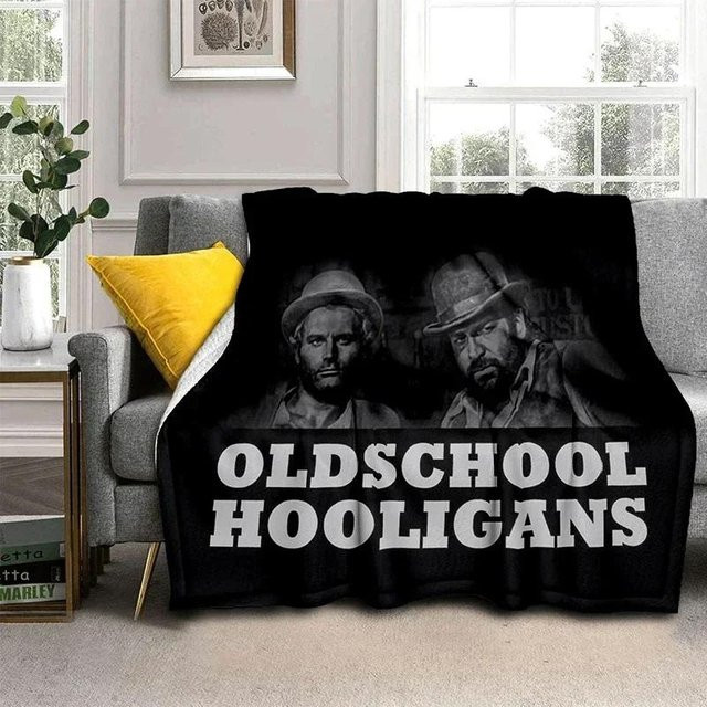 Superweiche Steppdecke Bud Spencer & Terence Hill aus Thermoflanell, B/B: 150 x 200 cm - Bild 1