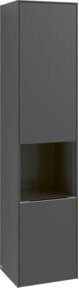Villeroy & Boch Hochschrank Subway 3.0 in Grau glänzend mit Glastüren und Weinregal, B/T/H: 40 x 36,2 x 171 cm - Bild 1