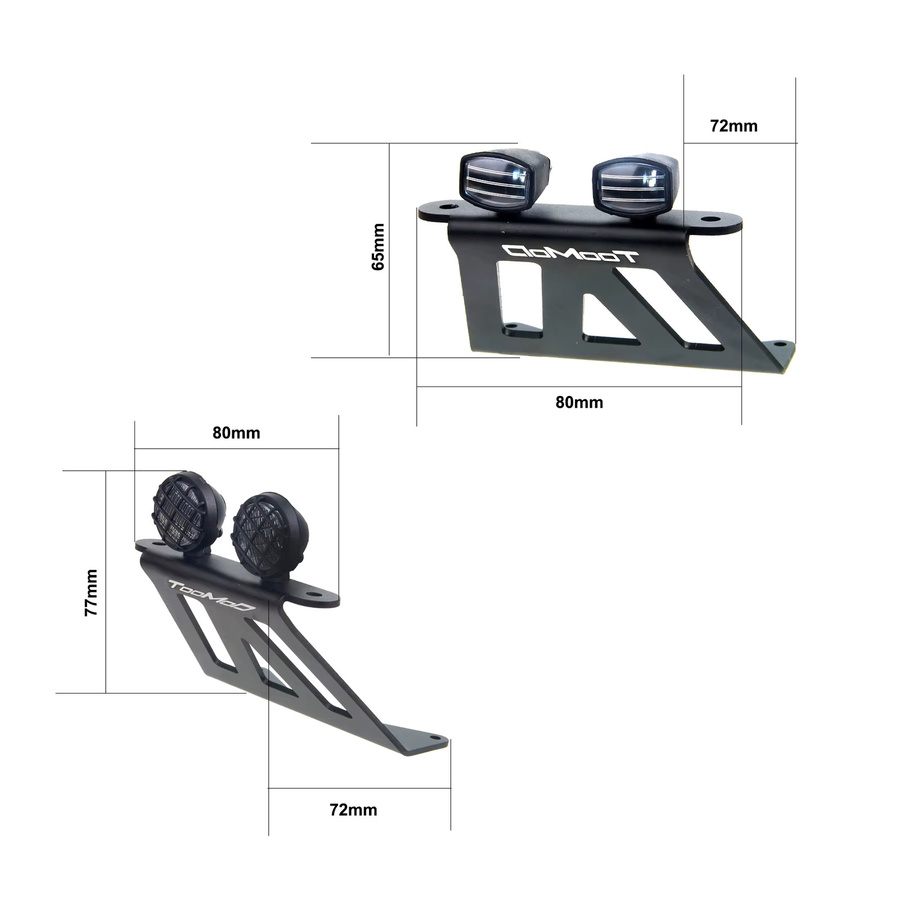 Tamiya CW-01 Alu-Frontstoßstange mit LED-Leuchten, Zubehör, Metall, Schwarz - Bild 1