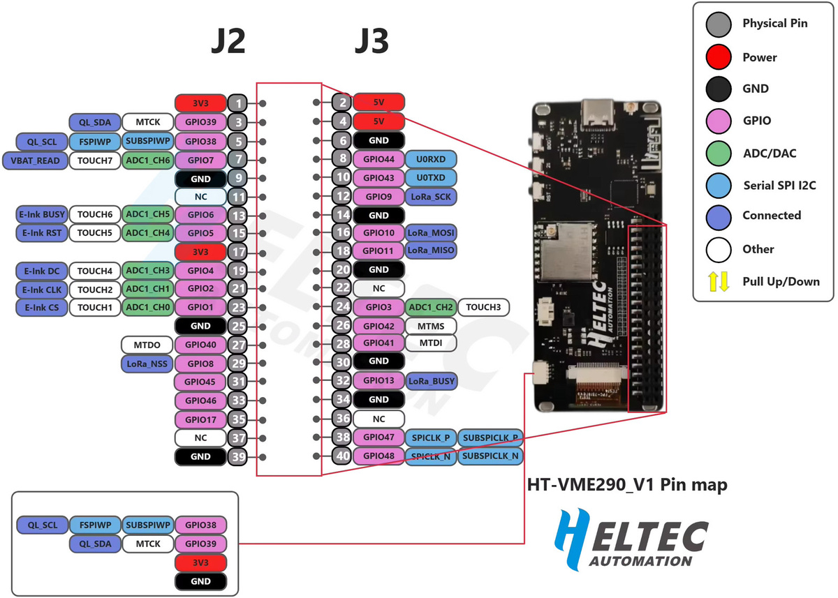 Heltec Vision Master E290 Meshtastic ESP32 LoRa Display mit E-Paper Monitor, Bluetooth und WiFi Devboard - Bild 4