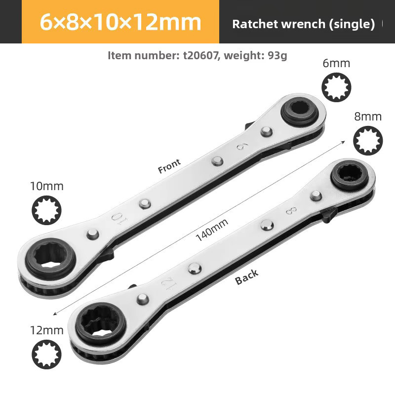 Hi-Spec 4-in-1 Ratschenschlüssel Set, verstellbarer Teleskopschlüssel in Silber - Bild 5