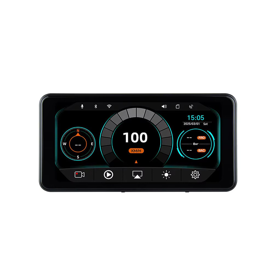 EKIY Kabelloses CarPlay und Android Auto Motorrad-Navigationssystem mit 6,25 Zoll Display, GPS und TPMS-Monitor in Schwarz - Bild 5