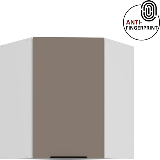 Küchen Eckschrank ARIA Sandgrau ultra matt Anti Fingerprint Breite: 60 cm, Höhe: 72 cm, Tiefe: 60 cm - Bild 1