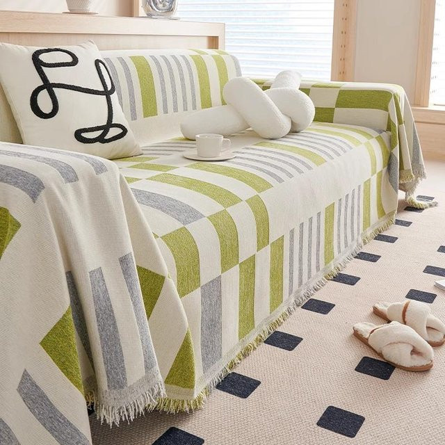 Super Six Chenille Sofahandtuch als universeller Sofabezug im nordischen Design, B/H: 180 x 130 cm - Bild 1