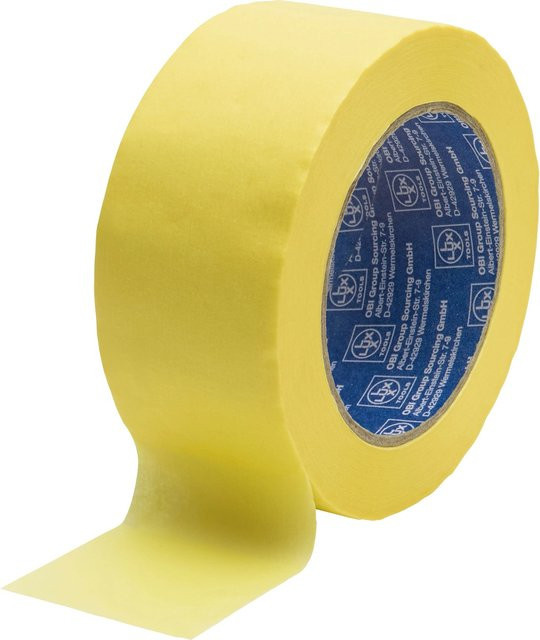 LUX-TOOLS Malerkrepp aus Papier in Beige und Gelb, Breite: 50 mm, Länge: 50 m - Bild 1
