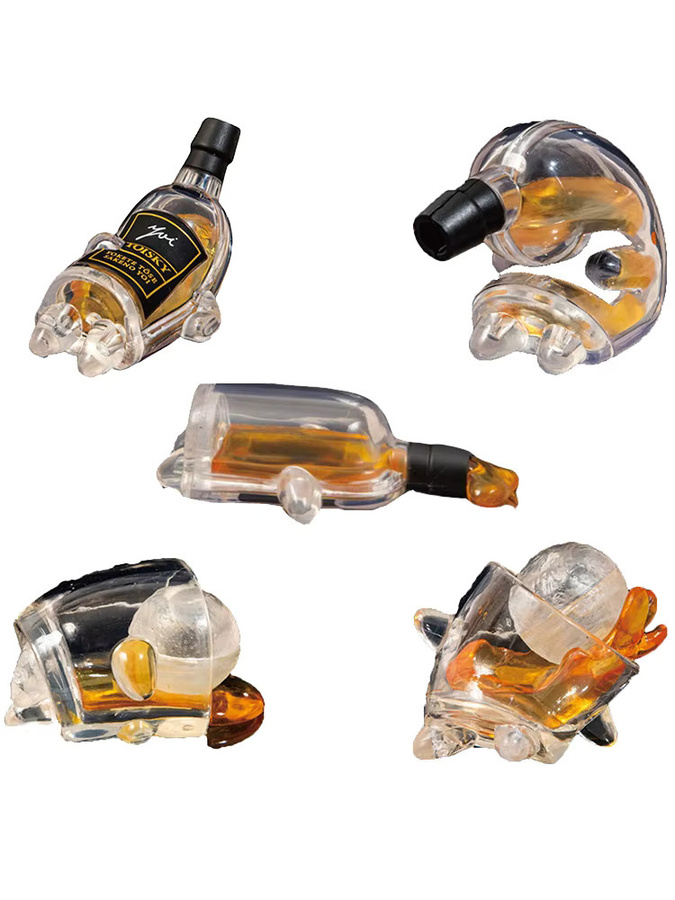 Qualia Japanische Trunkenheits-Whiskeyflasche, Anthropomorphe Figur, Deko-Spielzeug - Bild 7