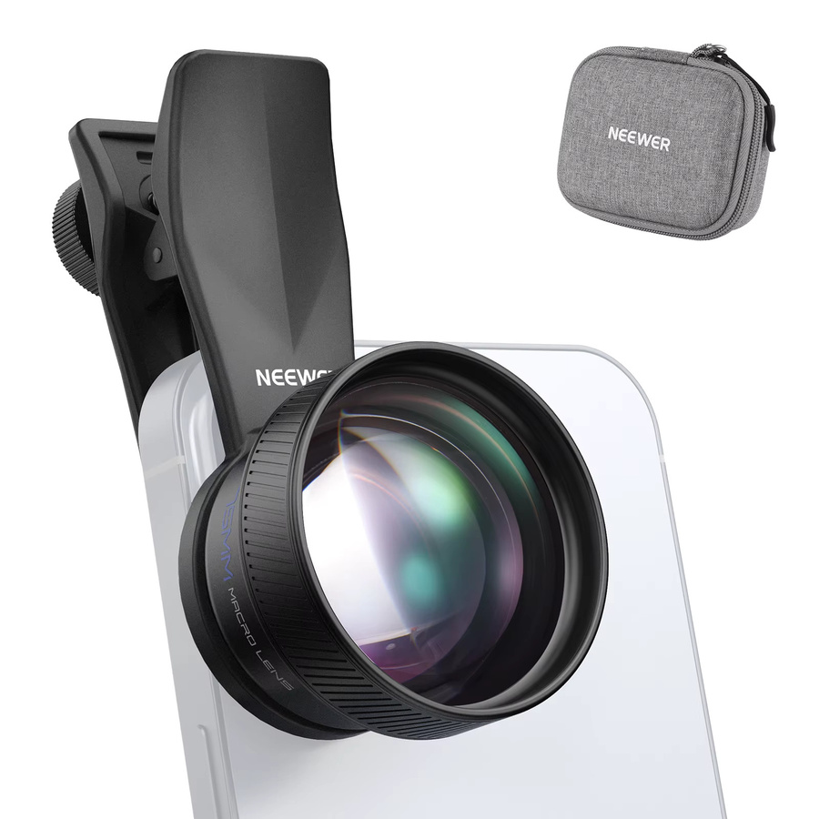 NEEWER Makro-Telefonkameraobjektiv mit 17-mm-Gewindeobjektivclip und 3-facher Vergrößerung in Schwarz - Bild 6
