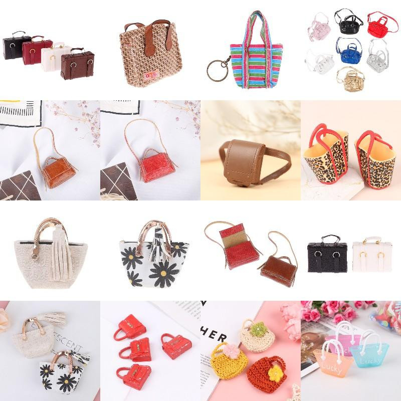 Yiran toy 1 Miniatur Lederkoffer Mini Tasche Rucksack Puppen Gepäckbox - Bild 1
