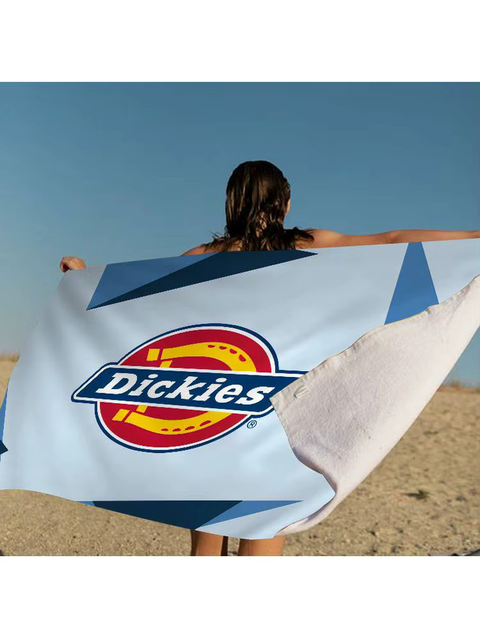 D-Dickies Mikrofaser-Strandtuch in Blau, saugfähig und schnell trocknend für Sport und Sommer - Bild 2